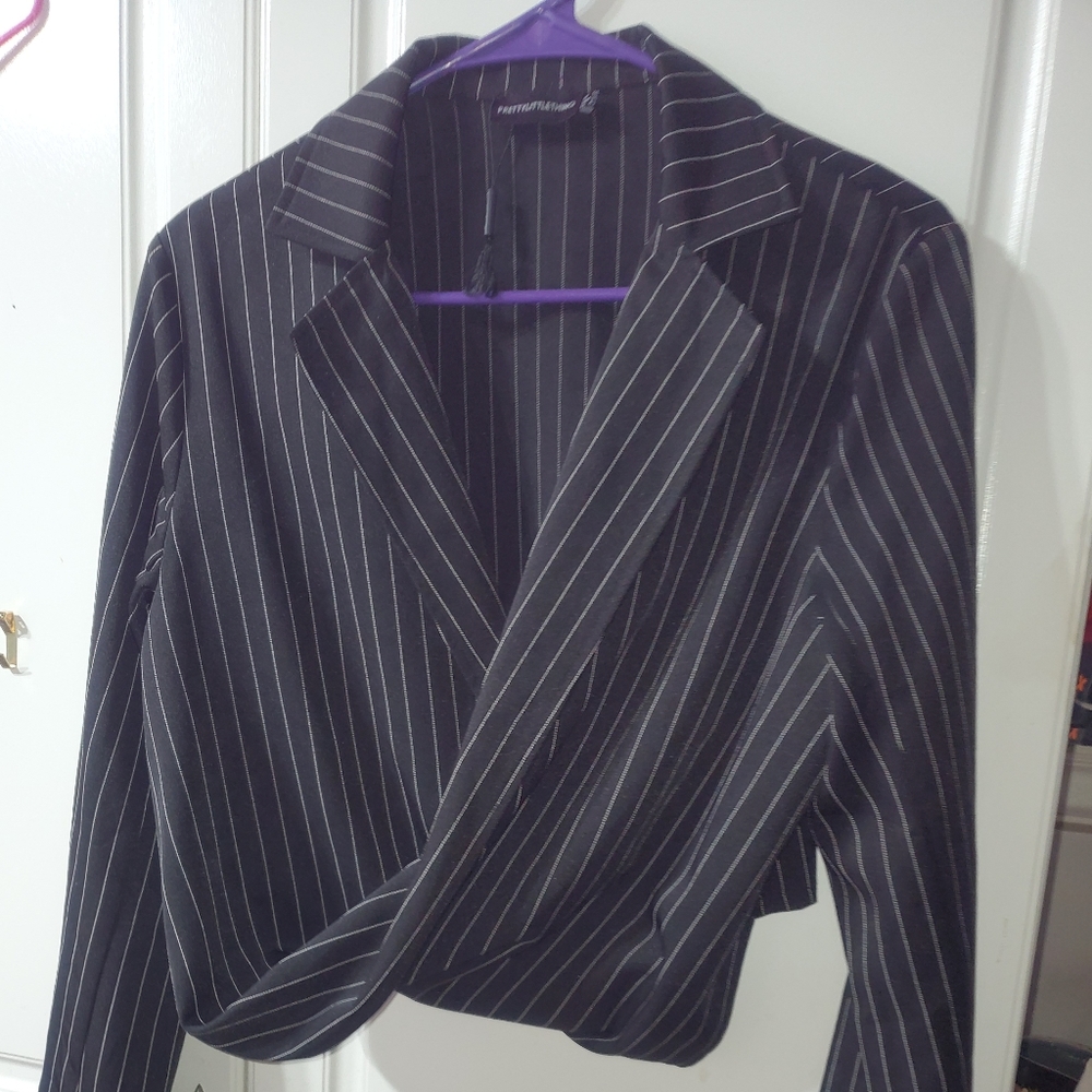 NEW pinstripe crop top